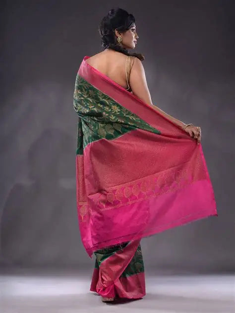 Emerald Silk Zari Saree
