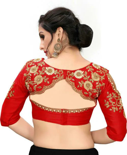 Red Silk Blouse