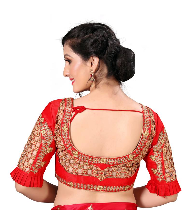 Red Silk Blouse