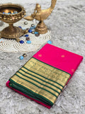 Pure Kanchi Pattu Silk Saree &nbsp;Floral Zari Brocade