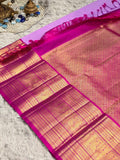 Pure Kanchi Pattu Silk Saree with Zari Paisley Motifs