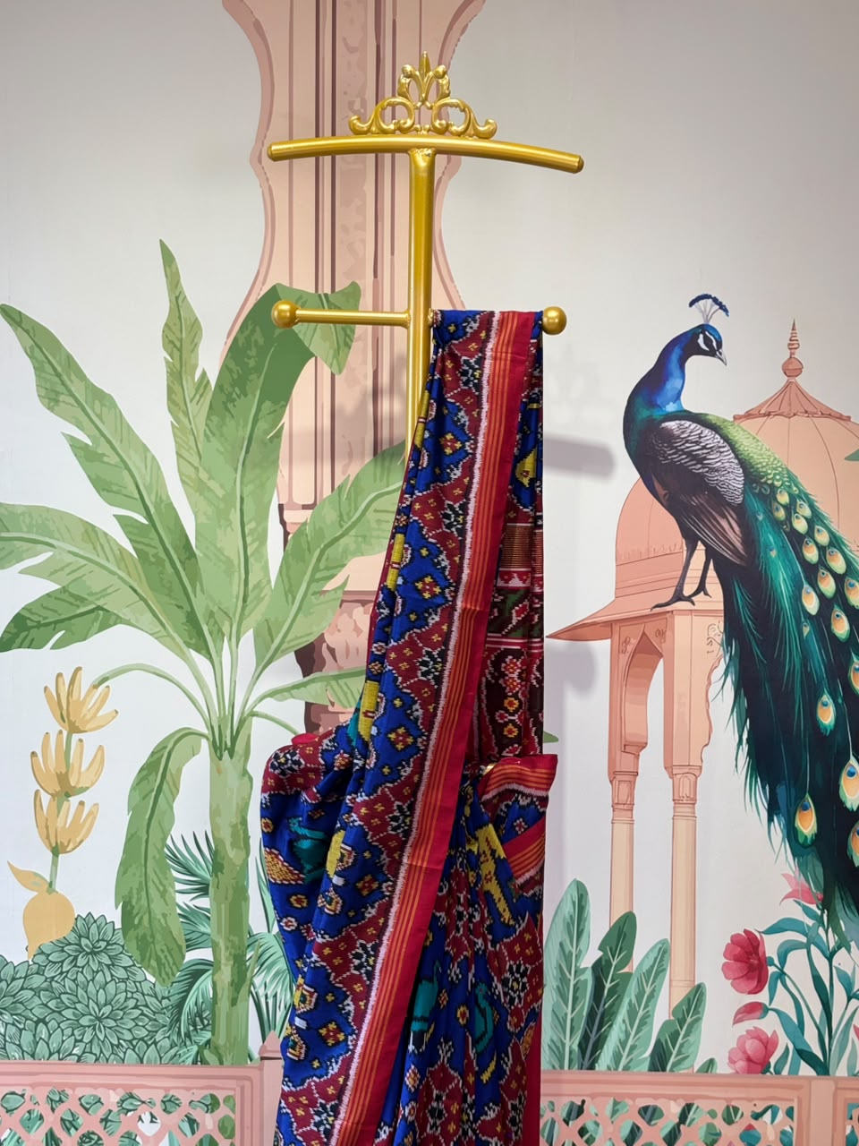 Pure Ikkat Silk Saree with Traditional Patola Weave & Animal Motifs