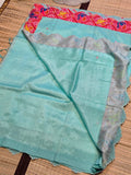Mangalagiri Digital Print Saree with Patola-Inspired Peacock Design